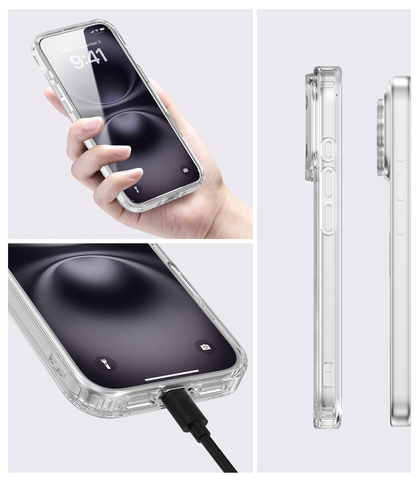 4Smarts 360° Premium Protection Hülle + Schutzglas Set Apple iPhone 18 Pro Max, iPhone 17 Pro Max Transparent Induktives Laden
