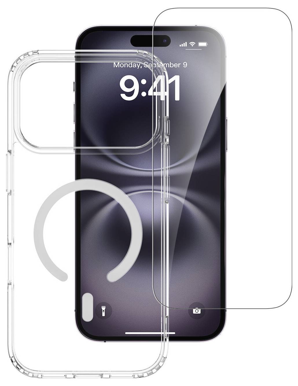 4Smarts 360° Premium Protection Hülle + Schutzglas Set Apple iPhone 18 Pro Max, iPhone 17 Pro Max Transparent Induktives Laden