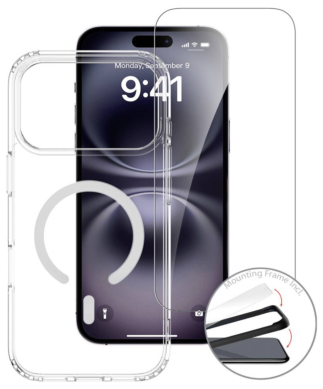 4Smarts 360° Premium Protection Hülle + Schutzglas Set Apple iPhone 18 Pro Max, iPhone 17 Pro Max Transparent Induktives Laden