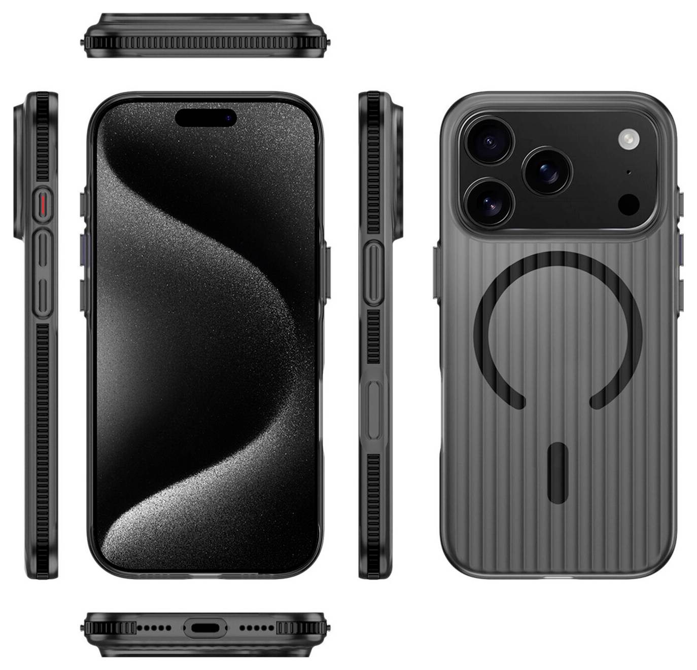 4Smarts Design Case Aero Backcover Apple iPhone 18 Pro Max, iPhone 17 Pro Max Schwarz Induktives Laden 541914