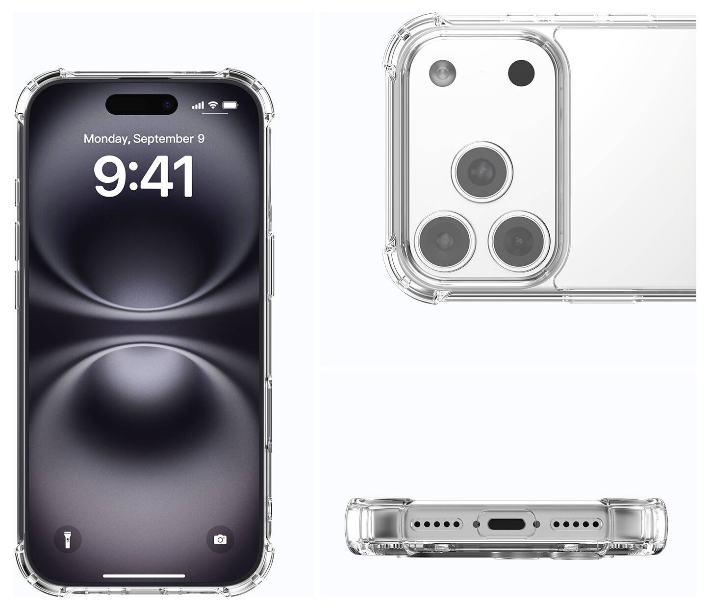 4Smarts Hybrid Case Ibiza Backcover Apple iPhone 18 Pro, iPhone 17 Pro Transparent Induktives Laden 541911