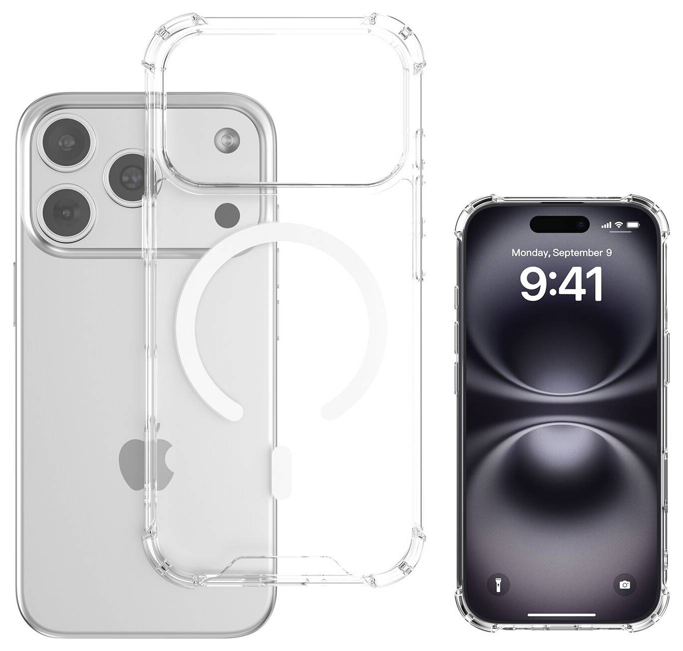 4Smarts Hybrid Case Ibiza Backcover Apple iPhone 18 Pro, iPhone 17 Pro Transparent Induktives Laden 541911