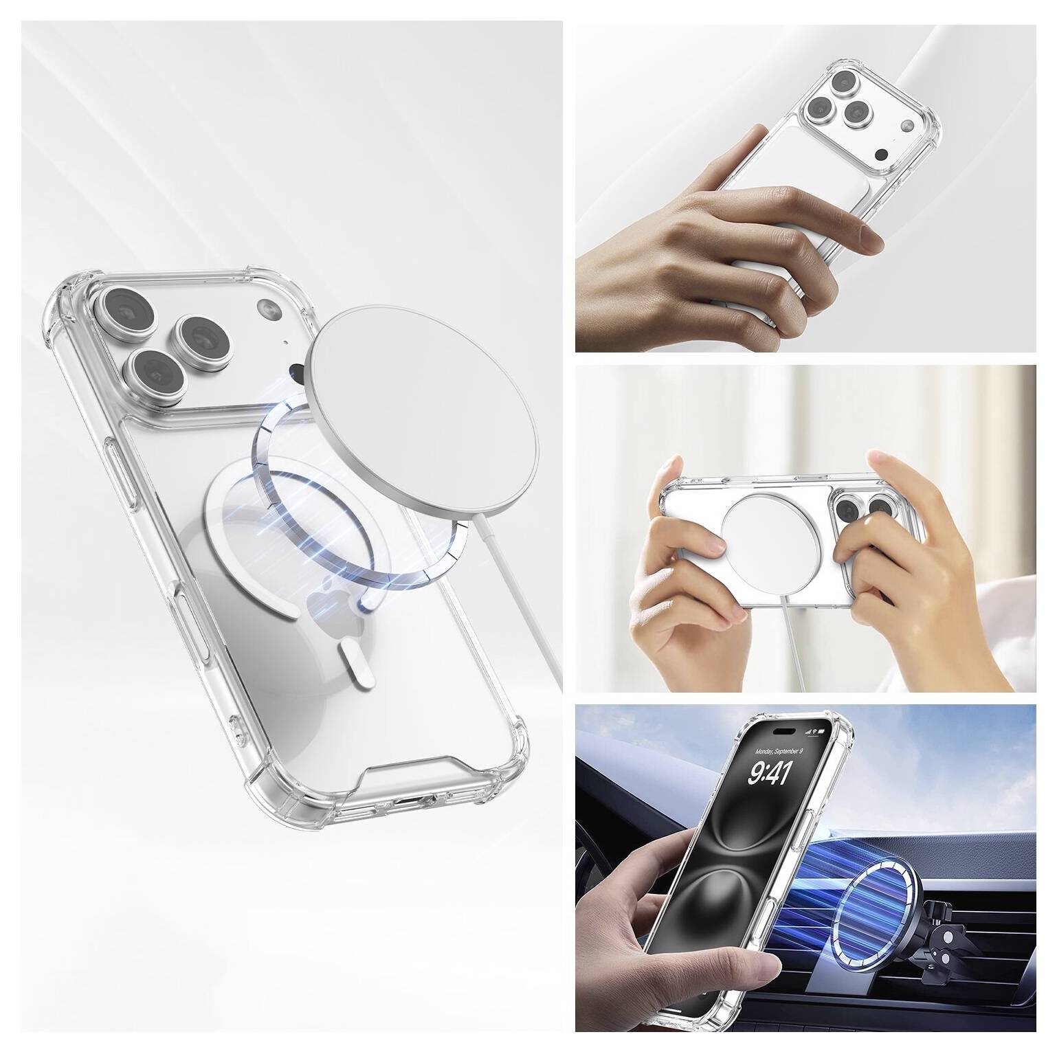 4Smarts Hybrid Case Ibiza Backcover Apple iPhone 18 Pro Max, iPhone 17 Pro Max Transparent Induktives Laden 541912