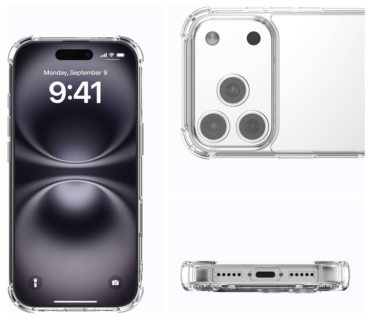4Smarts Hybrid Case Ibiza Backcover Apple iPhone 18 Pro Max, iPhone 17 Pro Max Transparent Induktives Laden 541912