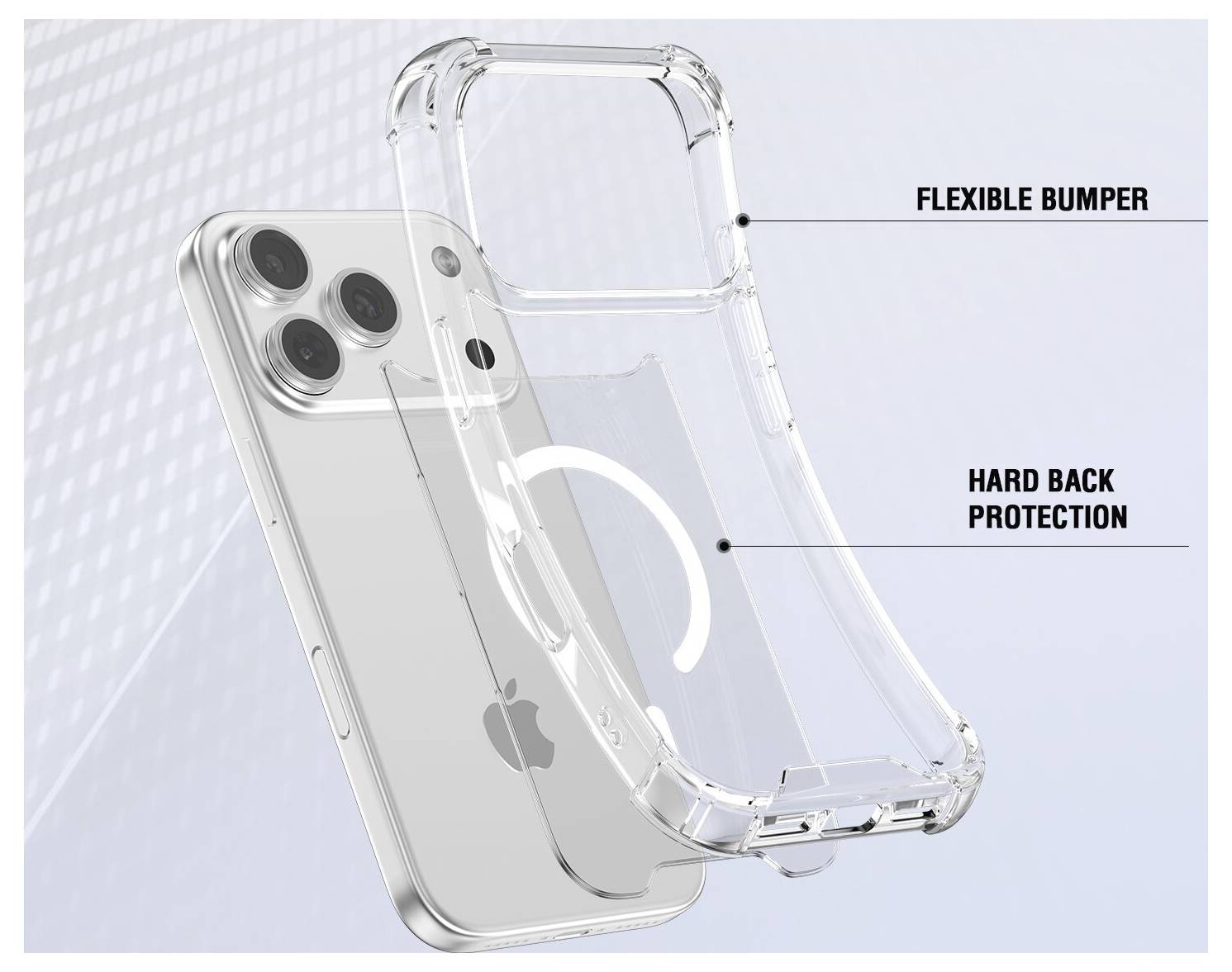 4Smarts Hybrid Case Ibiza Backcover Apple iPhone 18 Pro Max, iPhone 17 Pro Max Transparent Induktives Laden 541912
