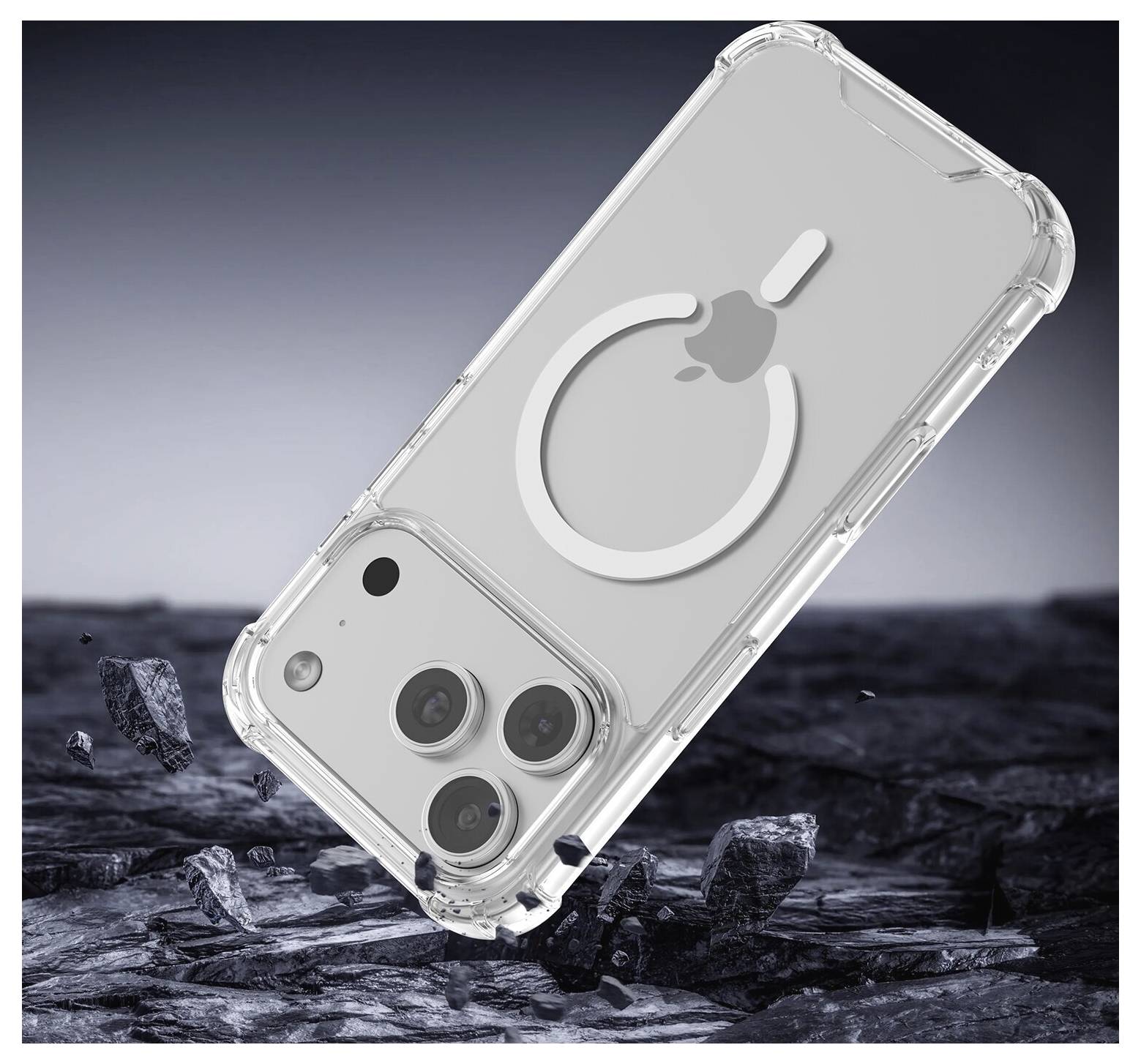 4Smarts Hybrid Case Ibiza Backcover Apple iPhone 18 Pro Max, iPhone 17 Pro Max Transparent Induktives Laden 541912