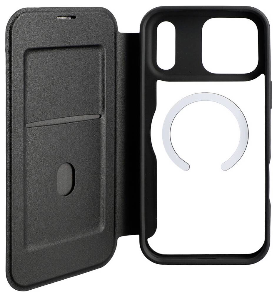 4Smarts Urban Pro Flipcase Booklet Apple iPhone 18 Pro Max, iPhone 17 Pro Max Schwarz, Transparent Induktives Laden 541916