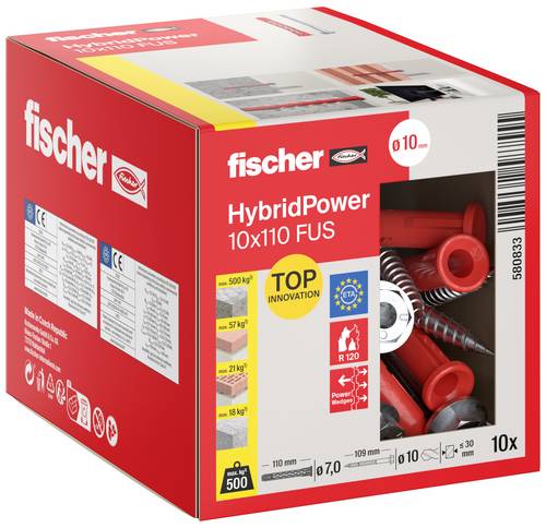 Fischer 580833 HybridPower 10 x 110 FUS (10) 2-Komponenten-Dübel 110 mm 10 mm 10 St.