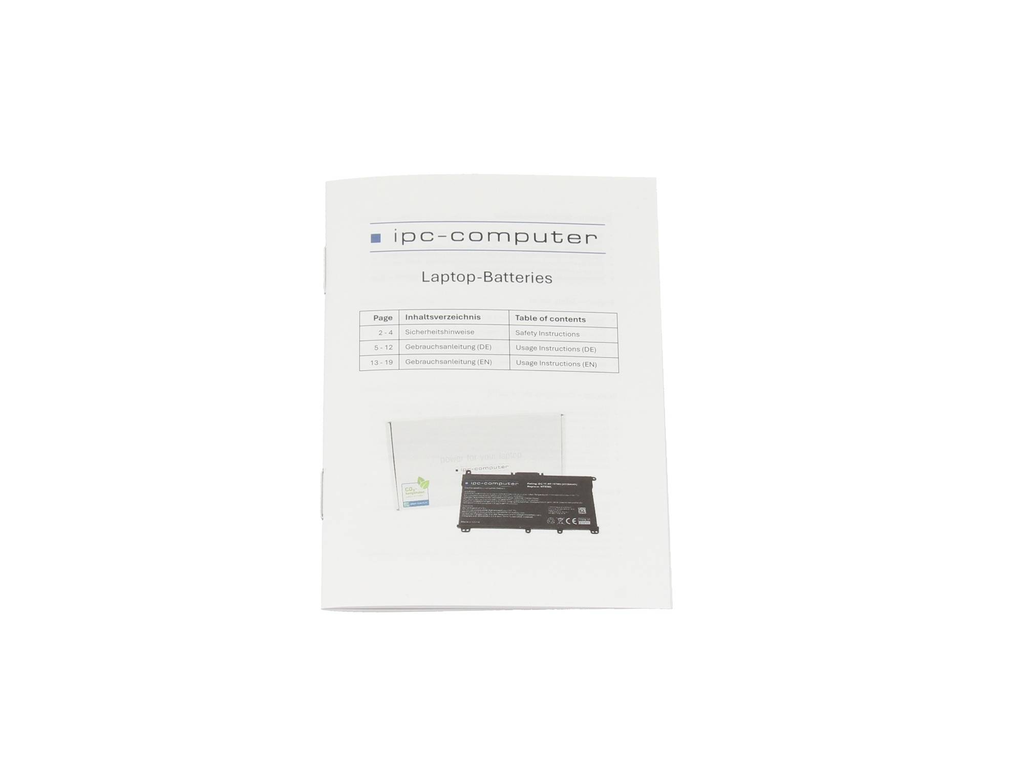 # ipc-computer# Laptop-Batterien[Kleine Tabelle und Foto einer Laptop-Batterie]
