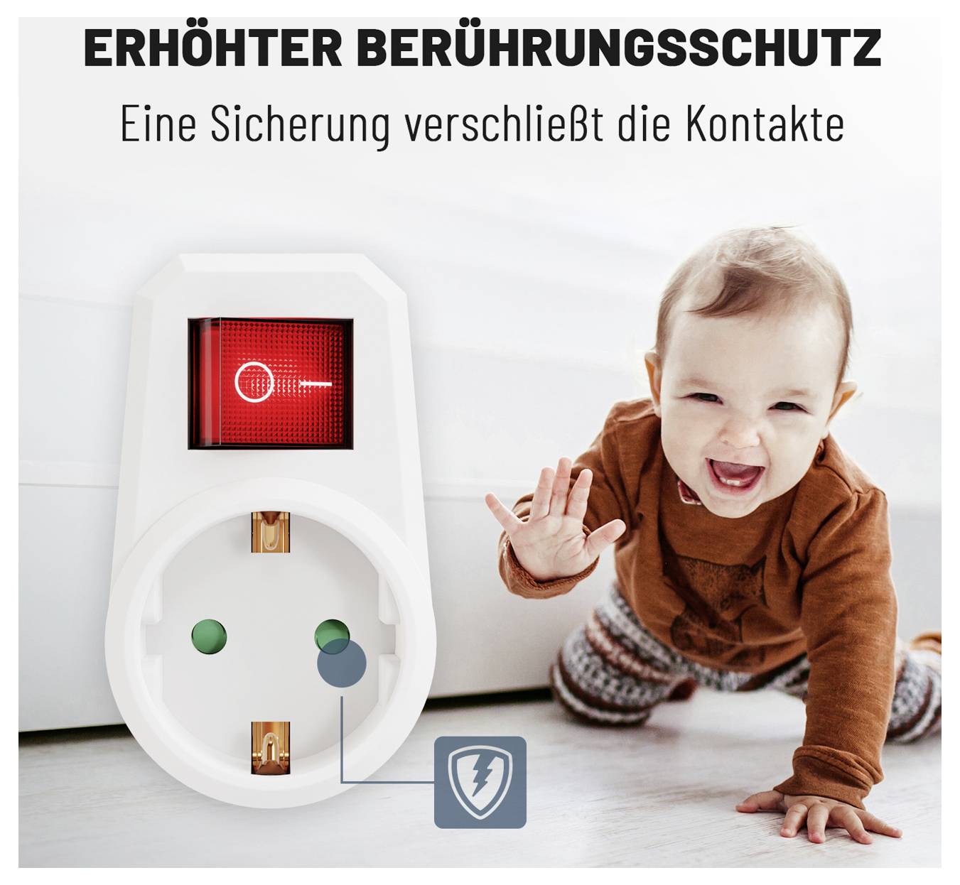 ERHÖHTER BERÜHRUNGSSCHUTZEine Sicherung verschließt die Kontakte