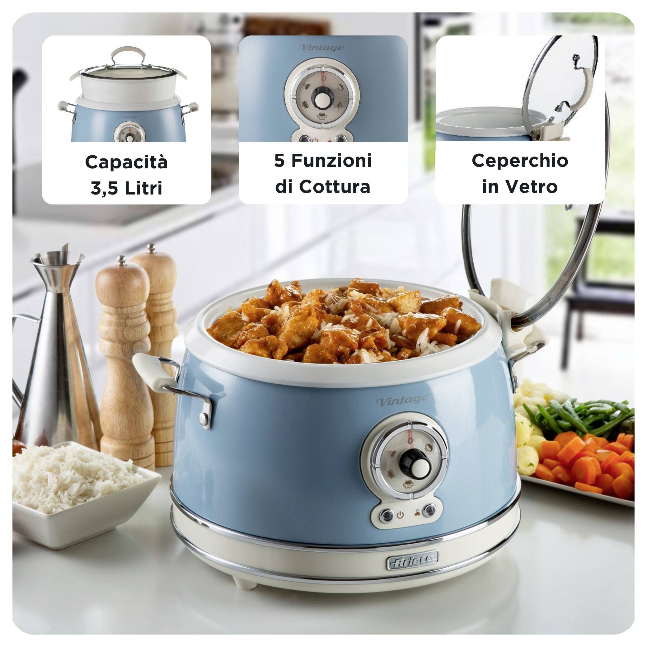 Ariete Multikocher Hellblau