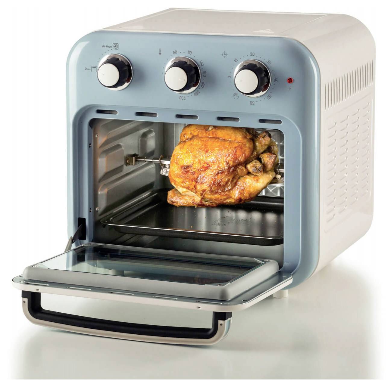 Ariete 4632/05 Mini-Backofen &amp; Heißluftfritteuse Grillfunktion, Heißluft-Funktion, Kontrollleuchte, mit Dampfgarfunktion, mit