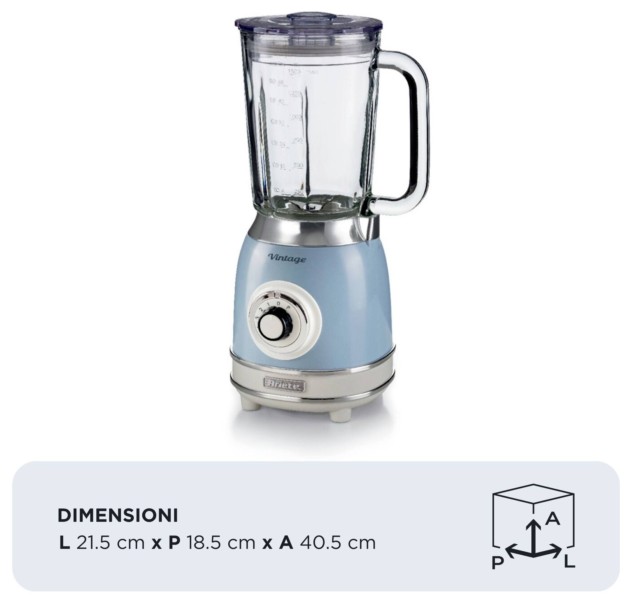 Ariete Standmixer 1000W Hellblau