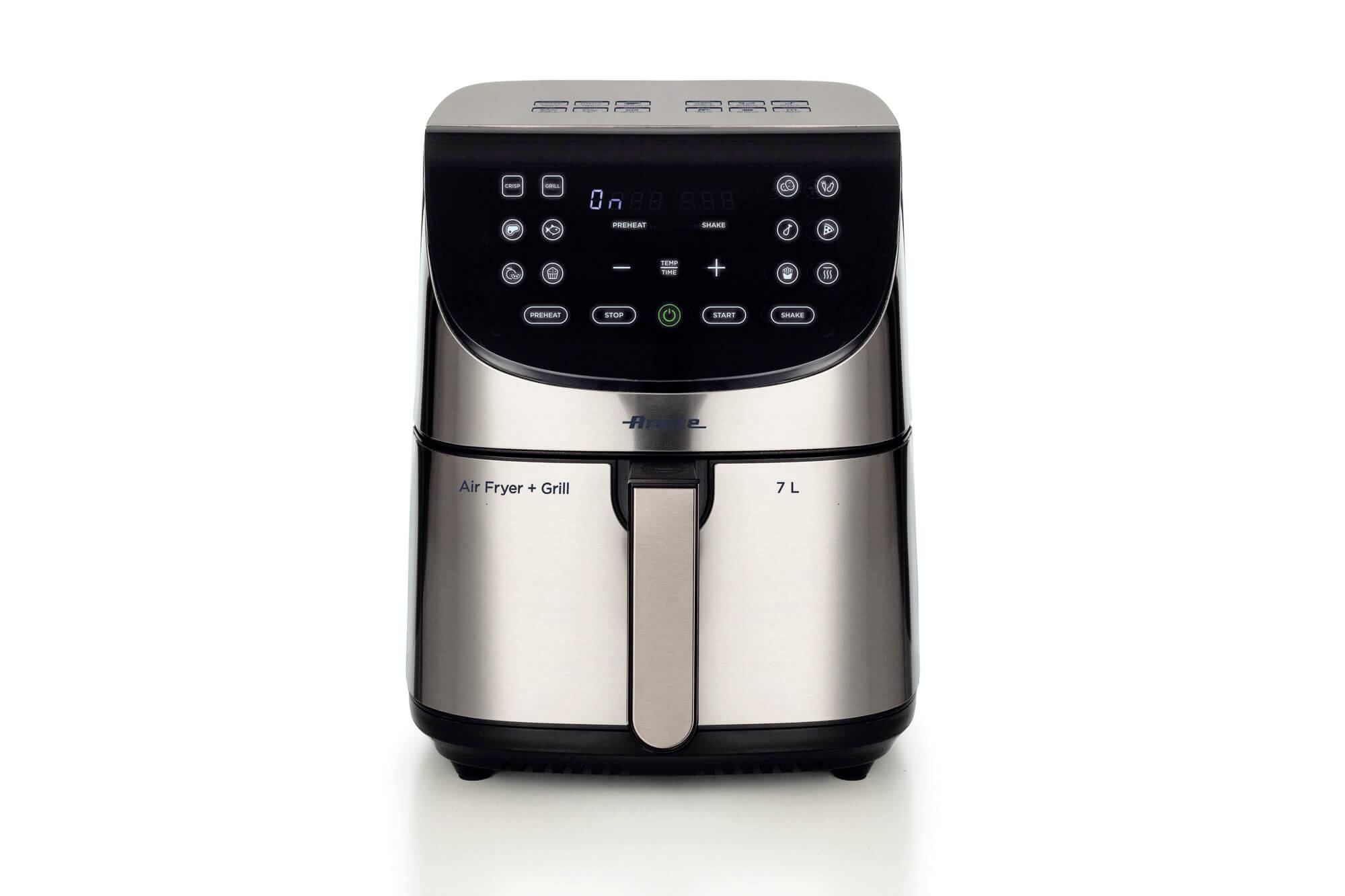 Ariete Heißluftfritteuse 7l Antihaftbeschichtung, BPA-frei, digitaler Timer, für Lebensmittel, Heißluft-Funktion, LCD-Display