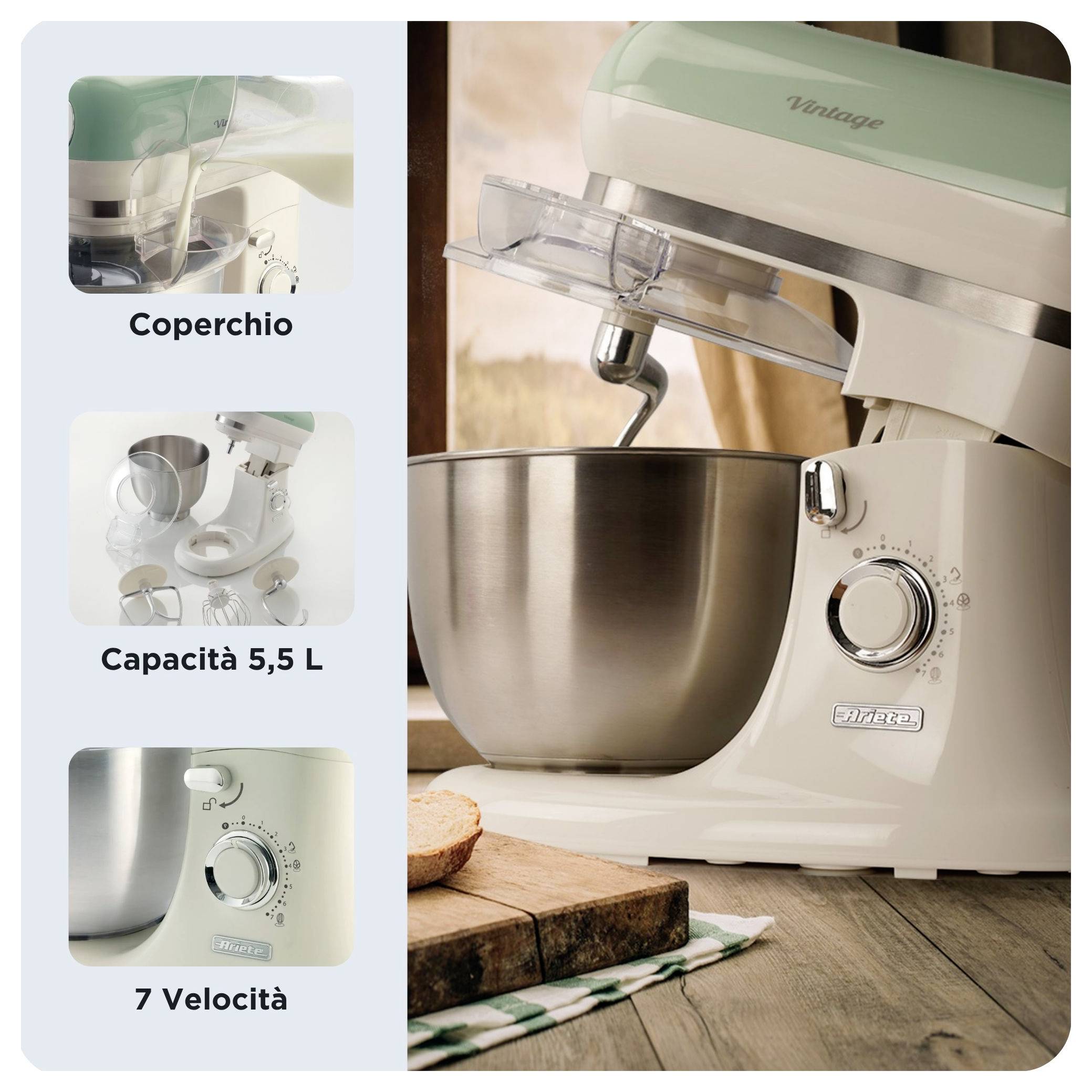 Ariete 1588/04 Küchenmaschine 1200W Grün