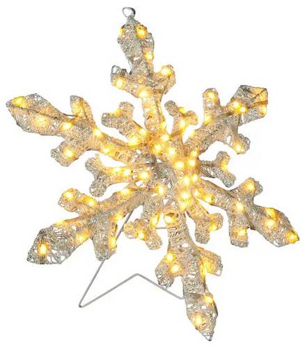 Konstsmide 4412-803 Weihnachtsdeko, sonstige Schneeflocke Bernstein LED Weiß dimmbar