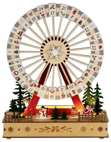 Konstsmide 3249-100 LED-Silhouette Adventskalender Warmweiß LED Natur
