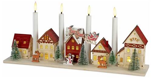 Konstsmide 3206-100 LED-Silhouette Dorf Warmweiß LED Natur Timer