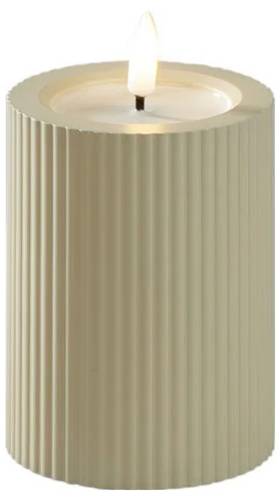 Konstsmide 1660-970 LED-Kerze Beige Warmweiß (B x H) 7.4 cm x 10 cm Timer