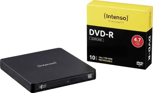 Intenso Bundle DVD-Brenner Extern Retail Micro-USB B (USB 3.2 Gen 1) Schwarz