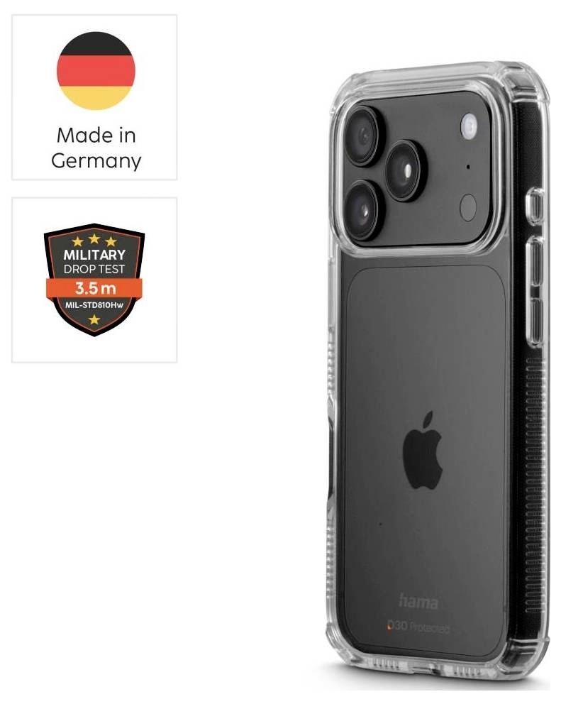Hama Extreme Protect Cover Apple iPhone 17 Pro, iPhone 18 Pro Transparent Induktives Laden 232440