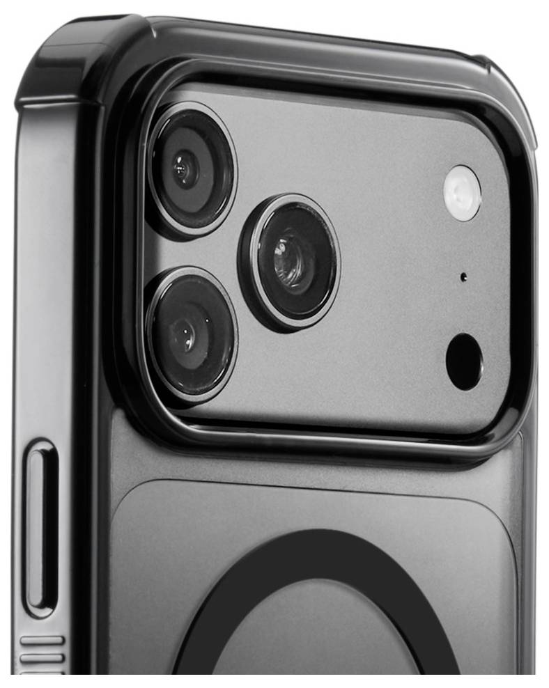 Nahaufnahme des Kameramoduls auf der Rückseite eines Smartphones mit drei Objektiven, Blitz und LiDAR-Sensor in einem erhöhten quadratischen Gehäuse.