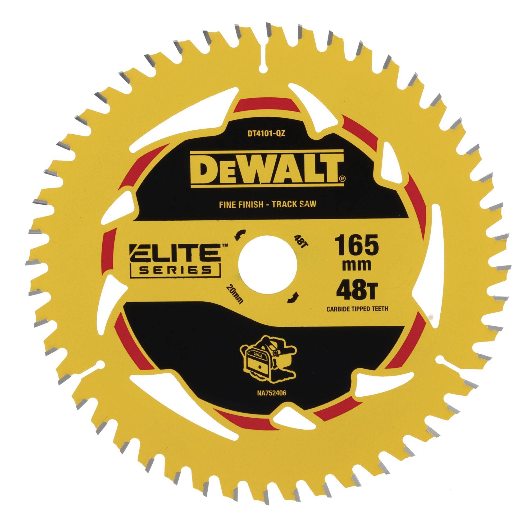 Ein DeWalt Elite Series Kreissägeblatt mit der Bezeichnung „165 mm