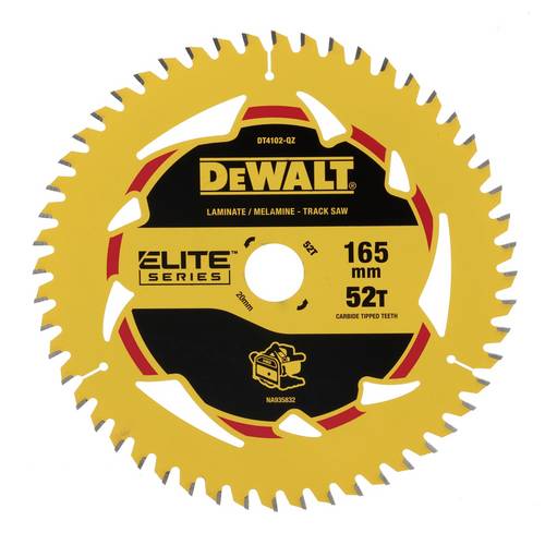 DEWALT DT4102 DT4102-QZ Kreissägeblatt 165 x 20 x 1 mm Zähneanzahl: 52 1 St.
