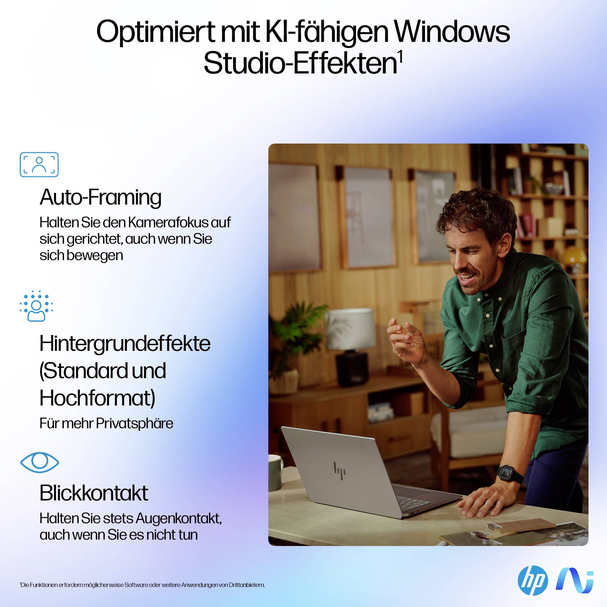 HP Notebook 35.6cm (14 Zoll) AMD Ryzen AI 9 HX 375 32GB RAM 2TB SSD Deutsch, QWERTZ AMD AMD Radeon Graphics Silber B40JWEA