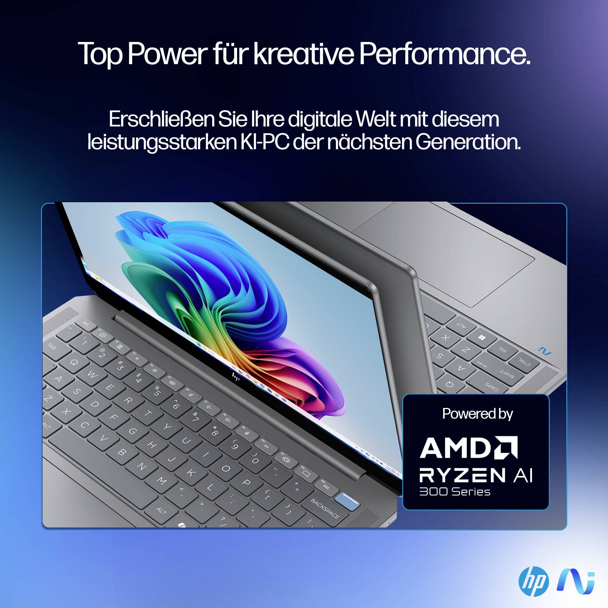 HP Notebook 35.6cm (14 Zoll) AMD Ryzen AI 9 365 16GB RAM 2TB SSD Deutsch, QWERTZ AMD AMD Radeon Graphics Silber AW0U7EA