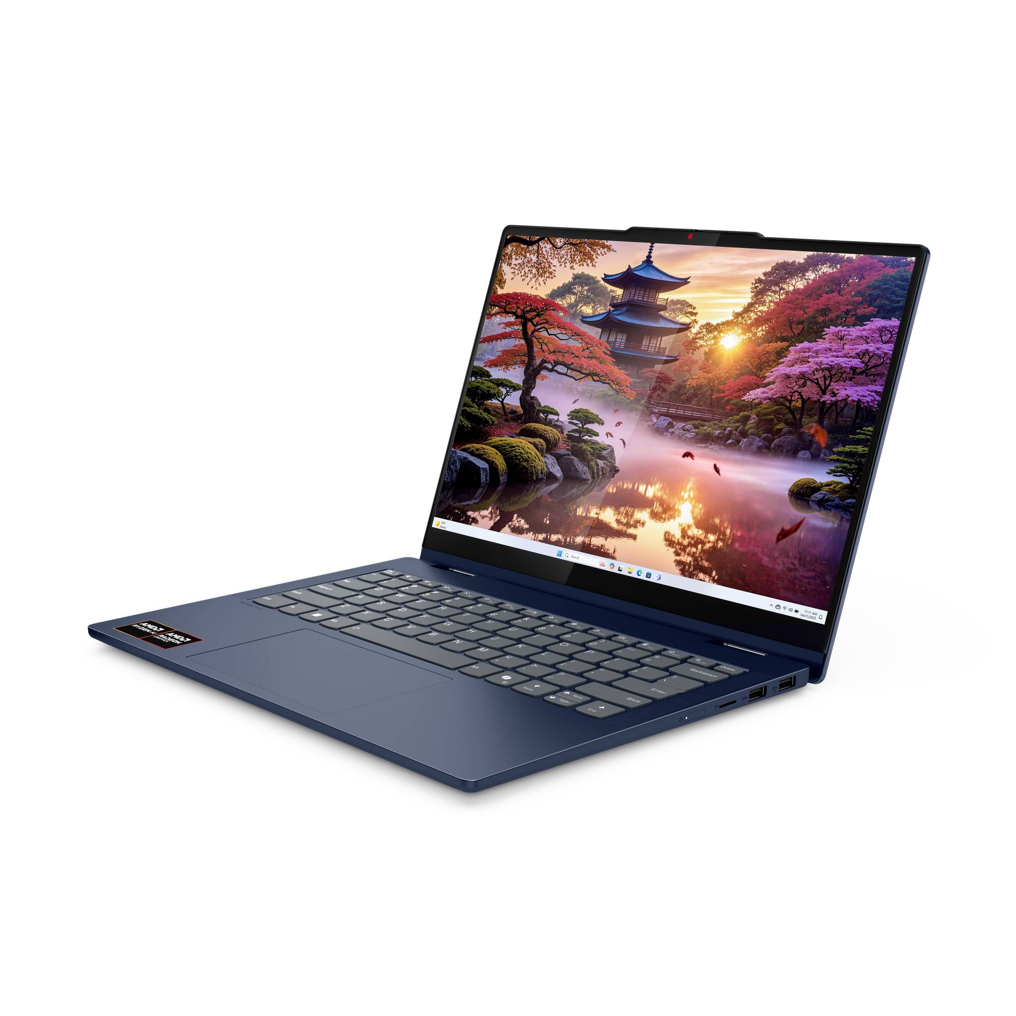 Lenovo Notebook 35.6 cm (14 Zoll) WUXGA AMD Ryzen AI 7 350 16 GB RAM 1 TB SSD Deutsch, QWERTZ AMD AMD Radeon Blau 83KT004RGE