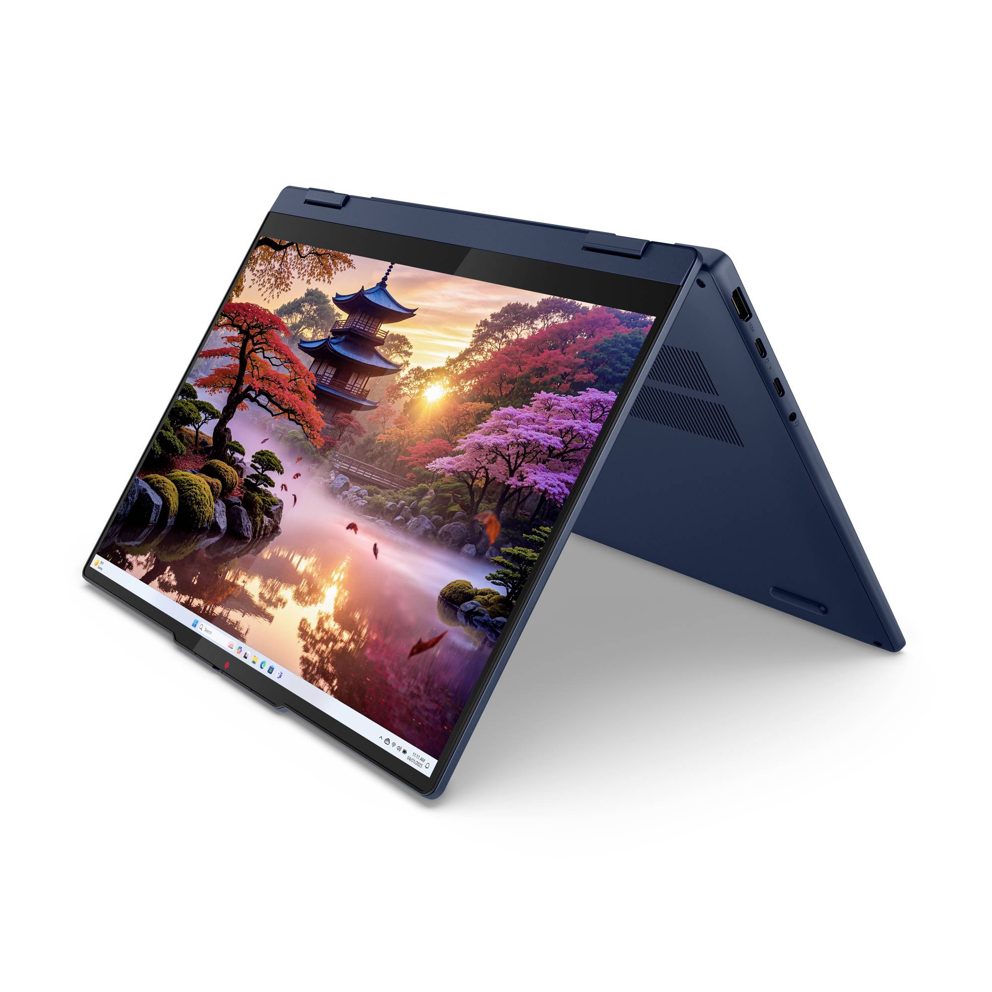 Lenovo Notebook 35.6 cm (14 Zoll) WUXGA AMD Ryzen AI 7 350 16 GB RAM 1 TB SSD Deutsch, QWERTZ AMD AMD Radeon Blau 83KT004RGE
