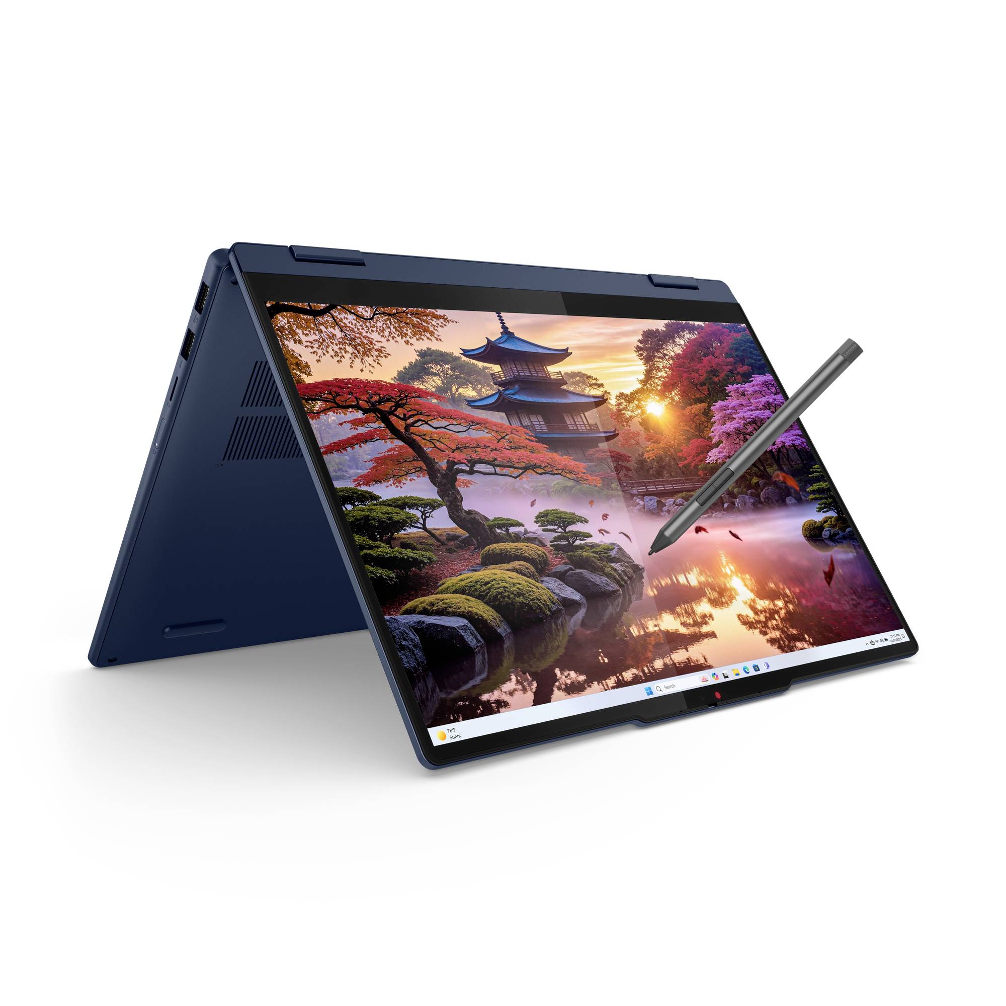 Lenovo Notebook 35.6 cm (14 Zoll) WUXGA AMD Ryzen AI 7 350 16 GB RAM 1 TB SSD Deutsch, QWERTZ AMD AMD Radeon Blau 83KT004RGE