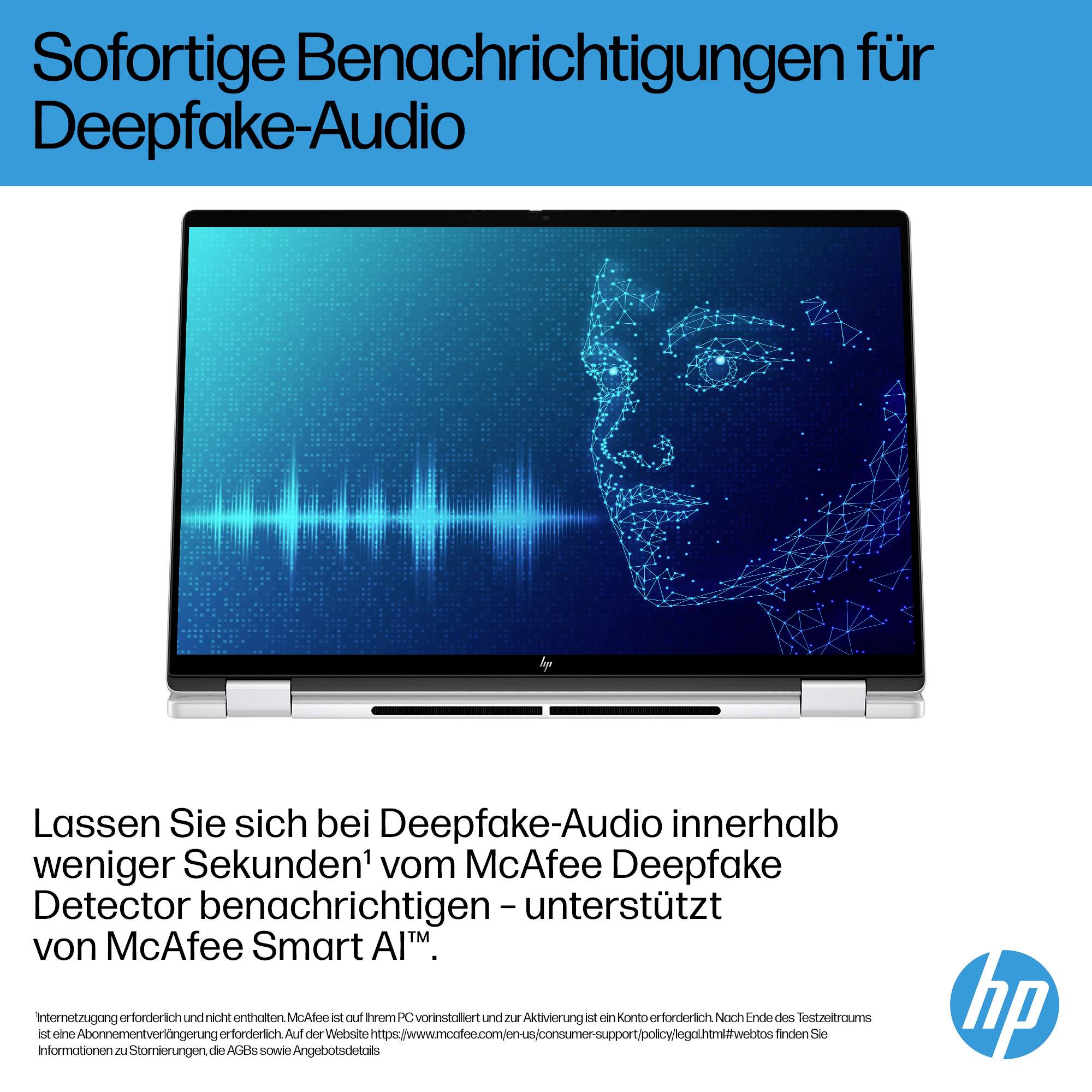 HP Notebook 40.6cm (16 Zoll) 2K Intel® Core™ Ultra 7 256V 16GB RAM 512GB SSD Deutsch, QWERTZ Intel Intel Arc Graphics Silber D91E