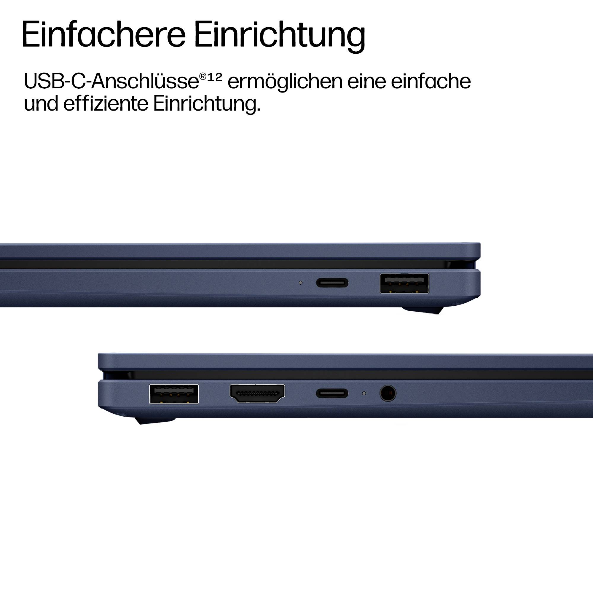 HP Notebook 35.6cm (14 Zoll) 2K AMD Ryzen AI 5 430 16GB RAM 512GB SSD Deutsch, QWERTZ AMD AMD Radeon Graphics Blau D91HGEA