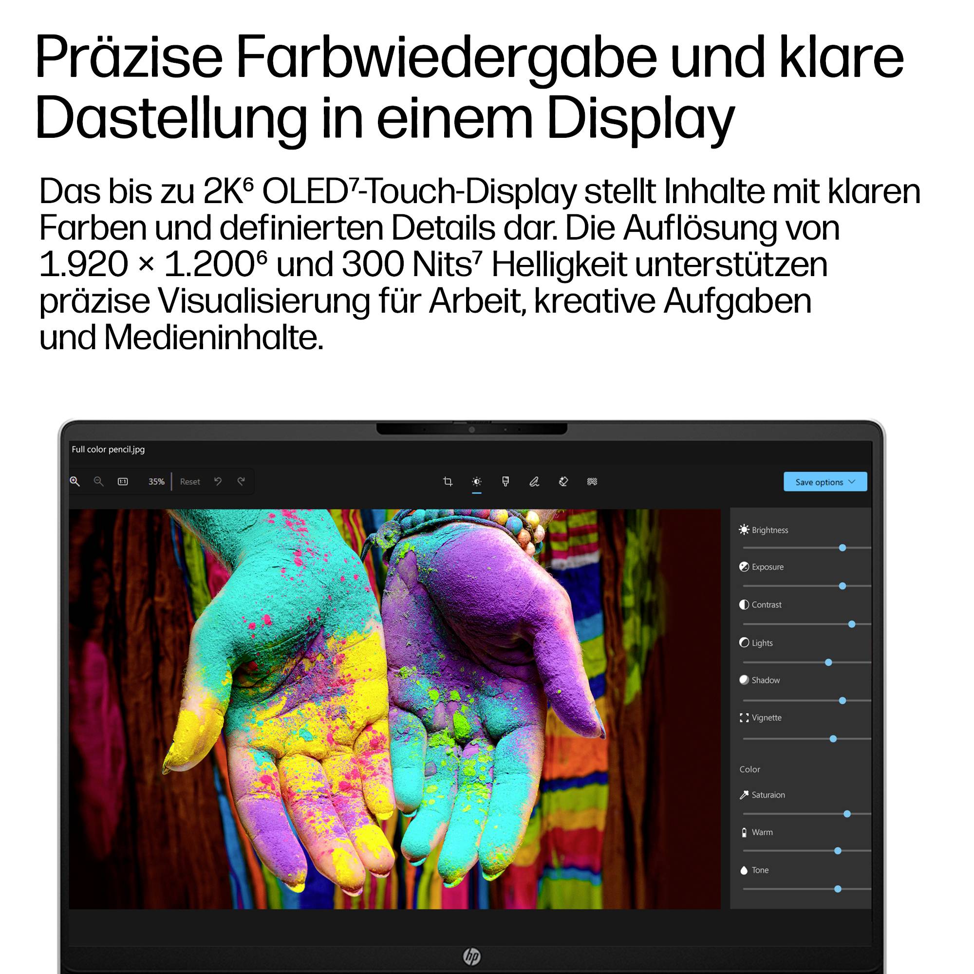 HP Notebook 35.6cm (14 Zoll) 2K Intel® Core™ Ultra 5 325 16GB RAM 512GB SSD Deutsch, QWERTZ Intel Intel-Grafik Silber D91HFEA