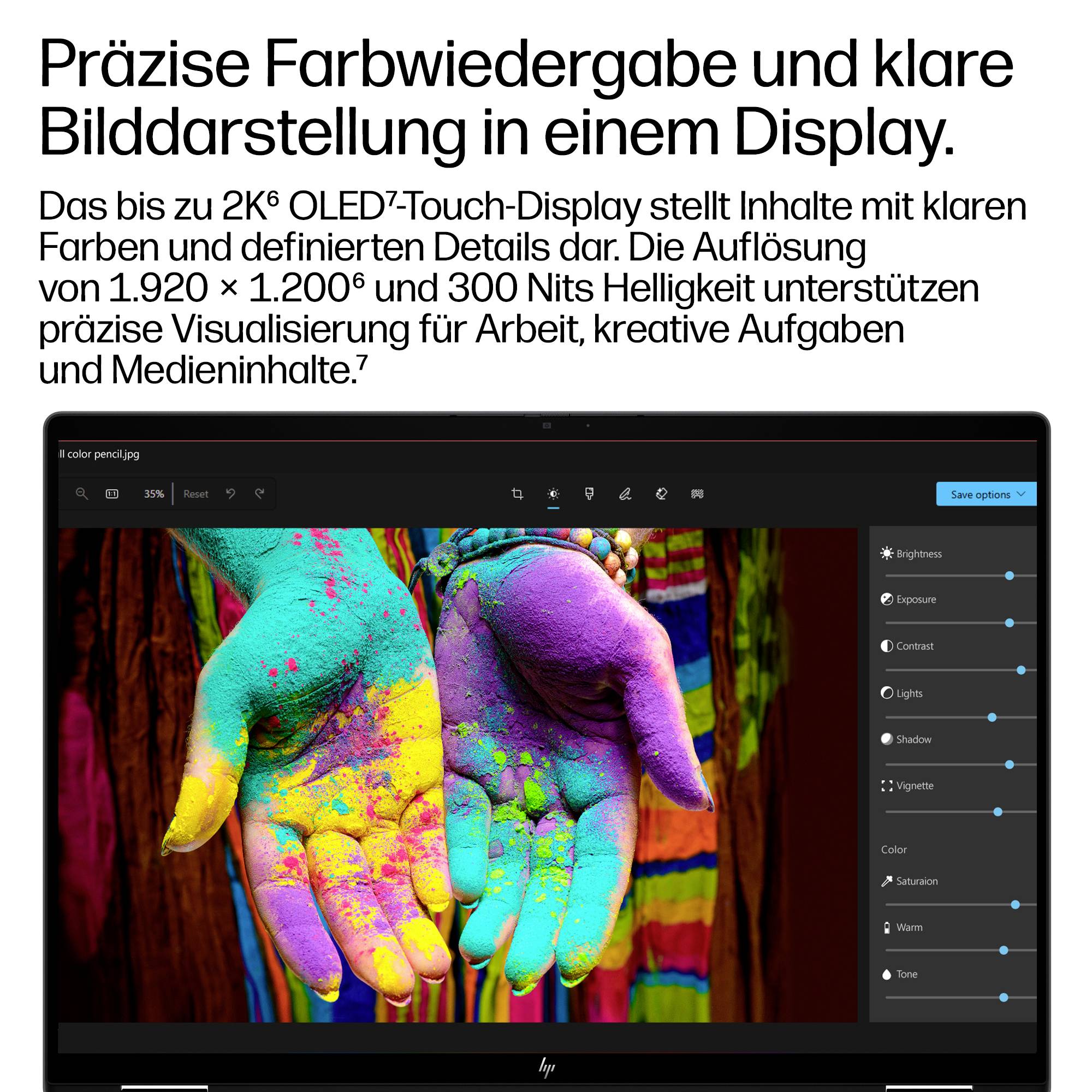 HP Notebook 40.6cm (16 Zoll) 2K Intel® Core™ Ultra 7 24GB RAM 512GB SSD Deutsch, QWERTZ Intel Intel-Grafik DF7H7EA