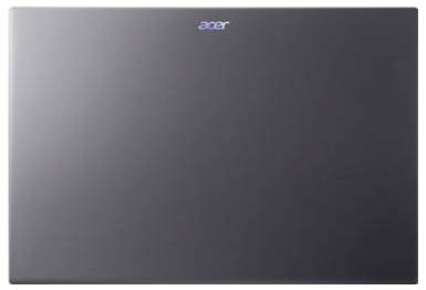 Geschlossener dunkelgrauer Acer-Laptop mit dem Acer-Logo in der Mitte oben.