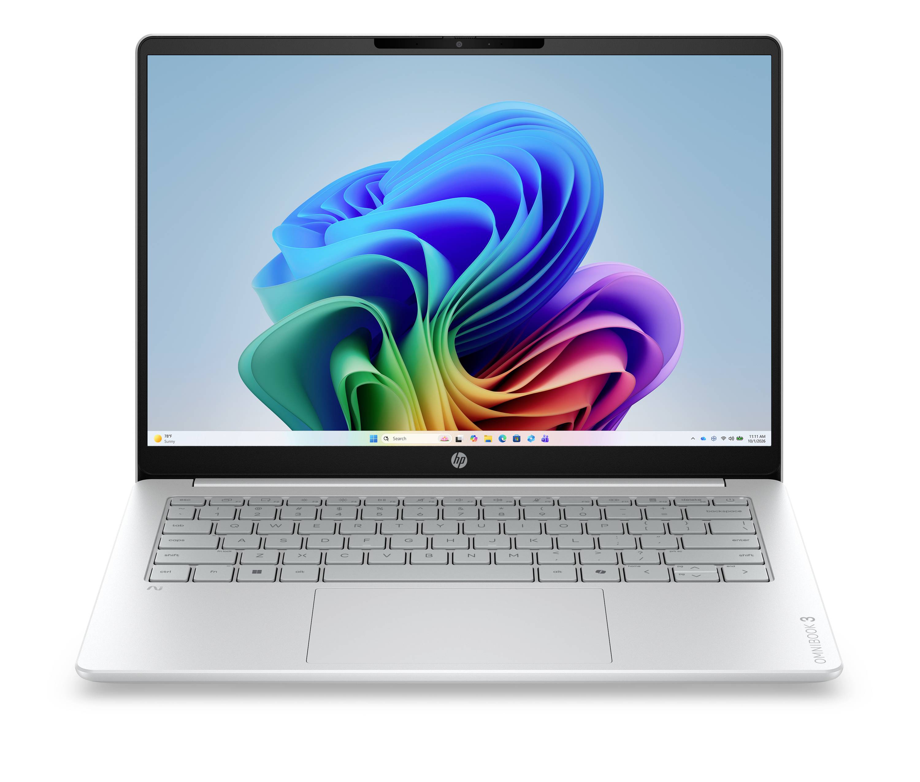 HP Notebook 35.6cm (14 Zoll) 2K Qualcomm® Snapdragon X1-26-100 16GB RAM 512GB SSD Deutsch, QWERTZ Qualcomm Qualcomm Adreno Silber
