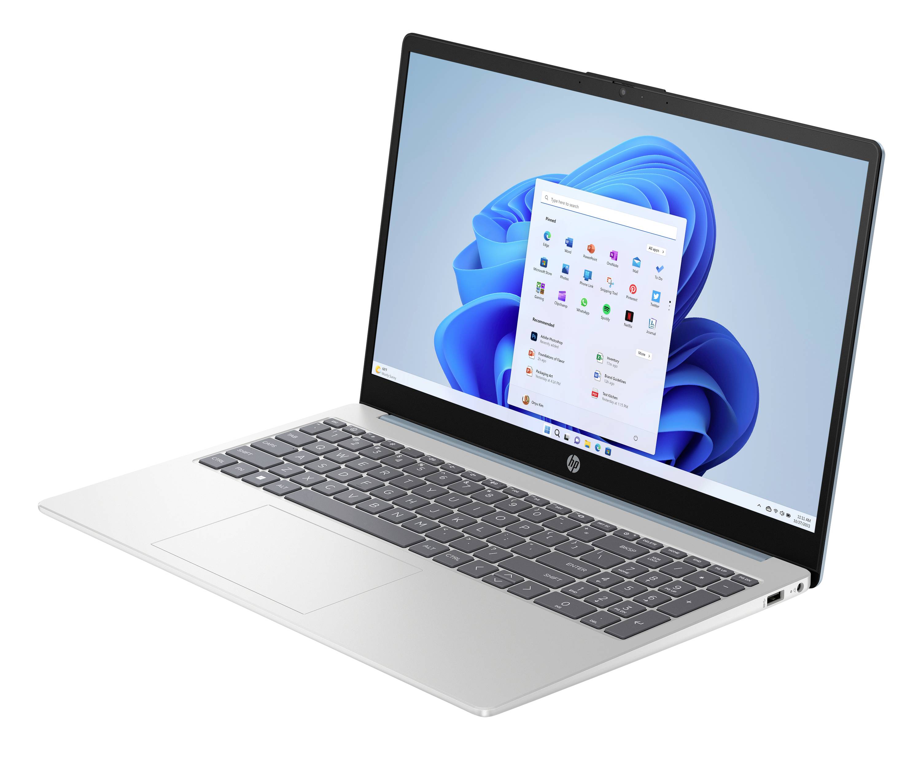 HP Notebook 39.6cm (15.6 Zoll) Full HD AMD Ryzen 5 7520U 8GB RAM 512GB SSD Deutsch, QWERTZ AMD AMD Radeon Graphics Silber DF7G1EA
