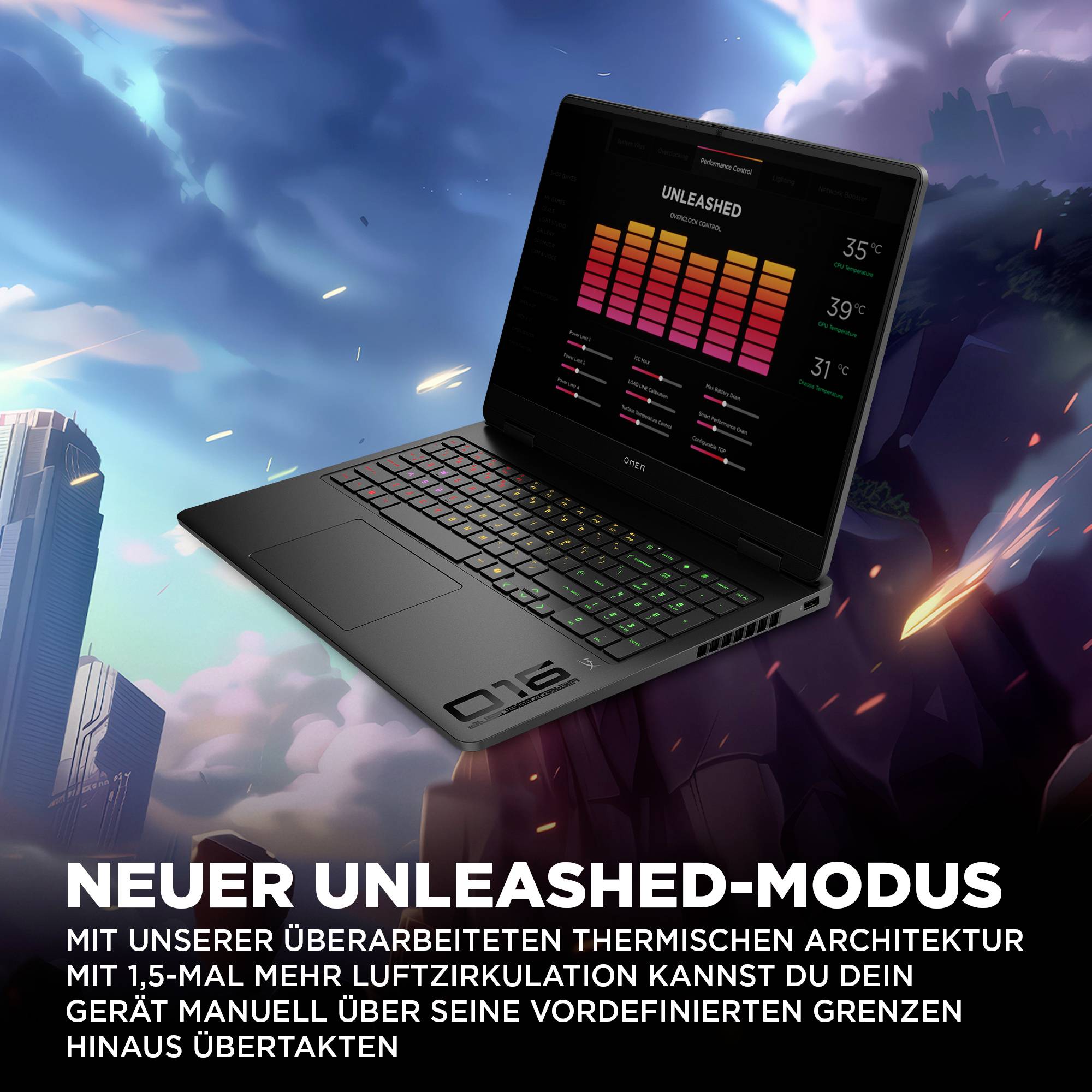 HP Gaming Notebook 40.6cm (16 Zoll) 2K Intel® Core™ Ultra 7 255H 8GB RAM 512GB SSD Deutsch, QWERTZ NVIDIA GeForce RTX 5050 GDDR7 S