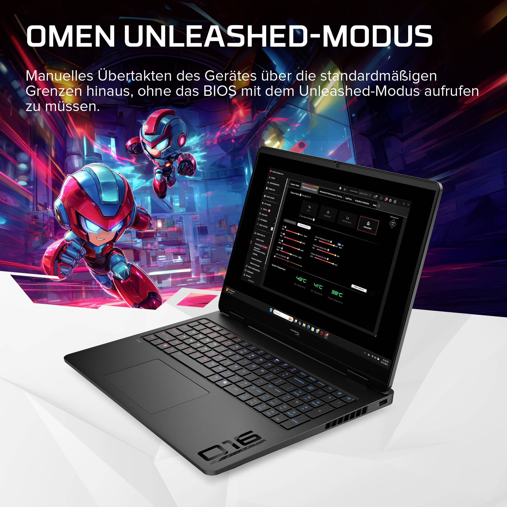 HP Gaming Notebook 40.6cm (16 Zoll) 2K Intel® Core™ i9 i9-14900HX 8GB RAM Deutsch, QWERTZ NVIDIA GeForce RTX 5070 GDDR7 Schwarz D
