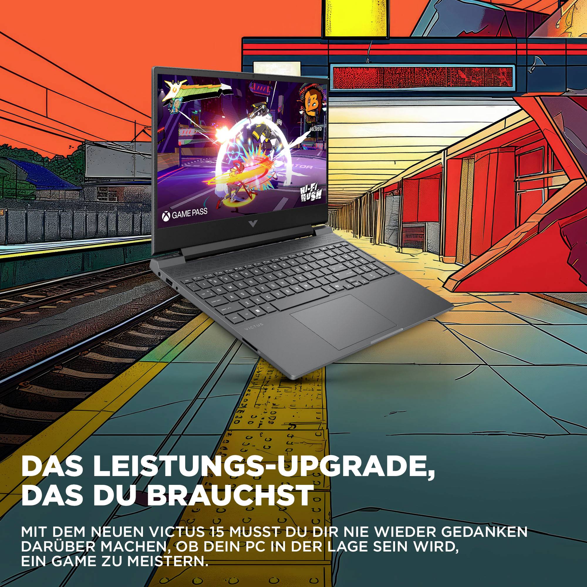HP Gaming Notebook 39.6cm (15.6 Zoll) Full HD Intel® Core™ i5 i5-13420H 6GB RAM 512GB SSD Deutsch, QWERTZ Intel Intel® UHD