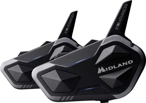 Midland C1529.06 BTR1 Advanced X Twin Pack Motorrad-Gegensprechanlage Passend für (Helmtyp) alle He