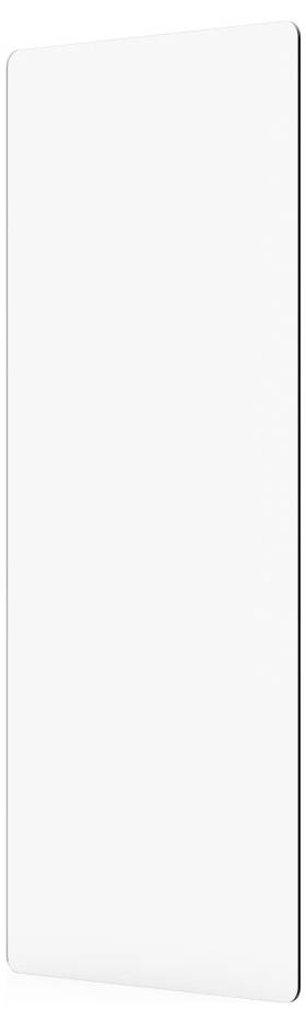 Leeres weiß gerundetes Rechteck-Panel oder Bildschirm mit dünnem grauem Rand und subtlem Schatten, in Hochformat angezeigt.