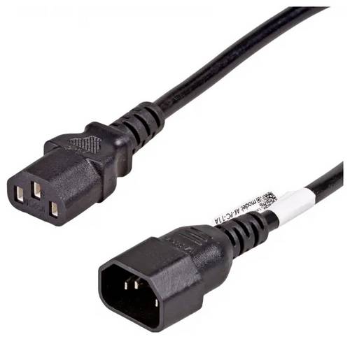 Akyga Strom Anschlusskabel [1x Kaltgeräte-Stecker C14 - 1x Kaltgeräte-Buchse C13] 5 m Schwarz