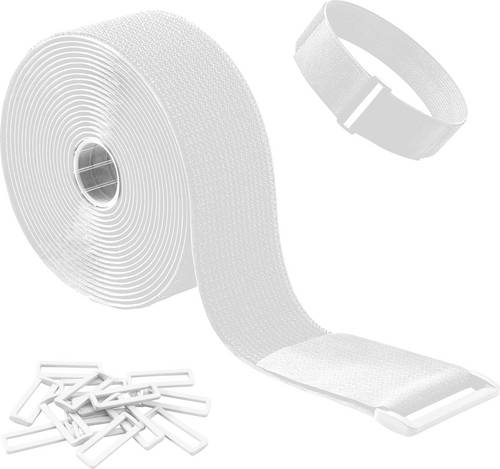 Quadrios 26CA814 Klettband zum Bündeln (L x B) 5 m x 5 cm Weiß 5 m