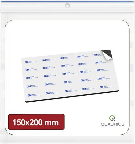Quadrios 26SA180 26SA180 Doppelseitige Klebepads Schwarz (L x B) 150 mm x 200 mm