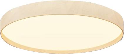 Ovale beige Deckenleuchte von unten gesehen