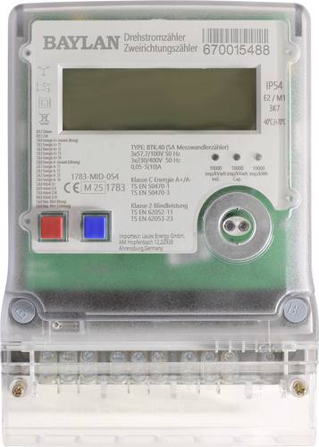 Counttec BTK40 670016610 Drehstromzähler mit Wandleranschluss digital 5 A MID-konform: Ja 1 St.
